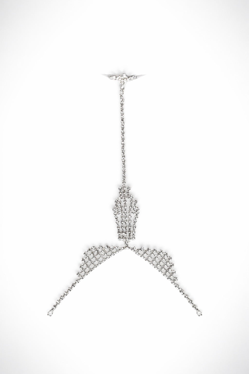 Bijou de Main Argent avec Pierres Blanches - Bague Simple