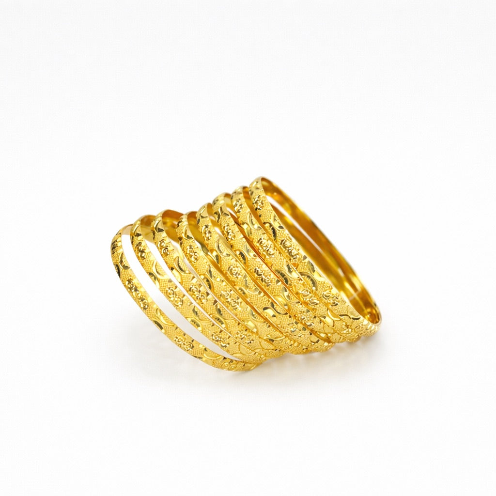SonaMani - Lot de 8 Bracelets Plaqué