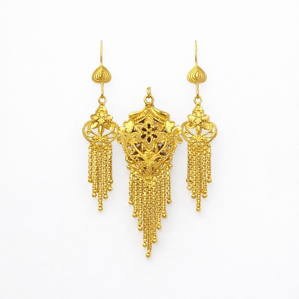 Rajya - Boucles d’Oreilles & Pendentif