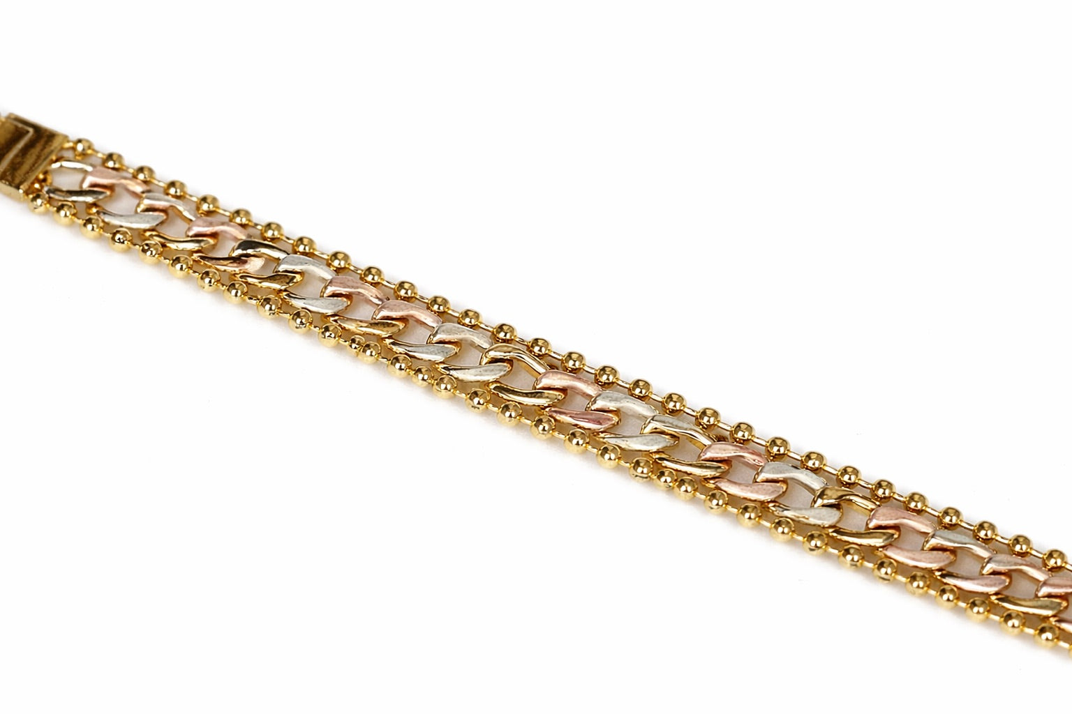 Parure 3 Pièces Collier, Bracelet et Boucles d’Oreilles Tressage Élégant Multicolore – Doré, Argenté et Rose Gold