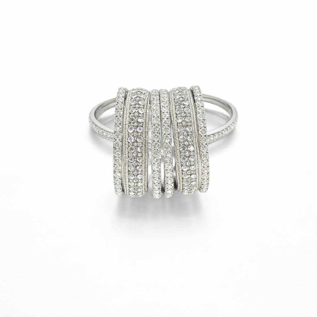 Lot de Bracelets Plaqué Or avec Strass