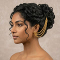 Arvani - Bijou d’oreille à chaînes drapées dorées