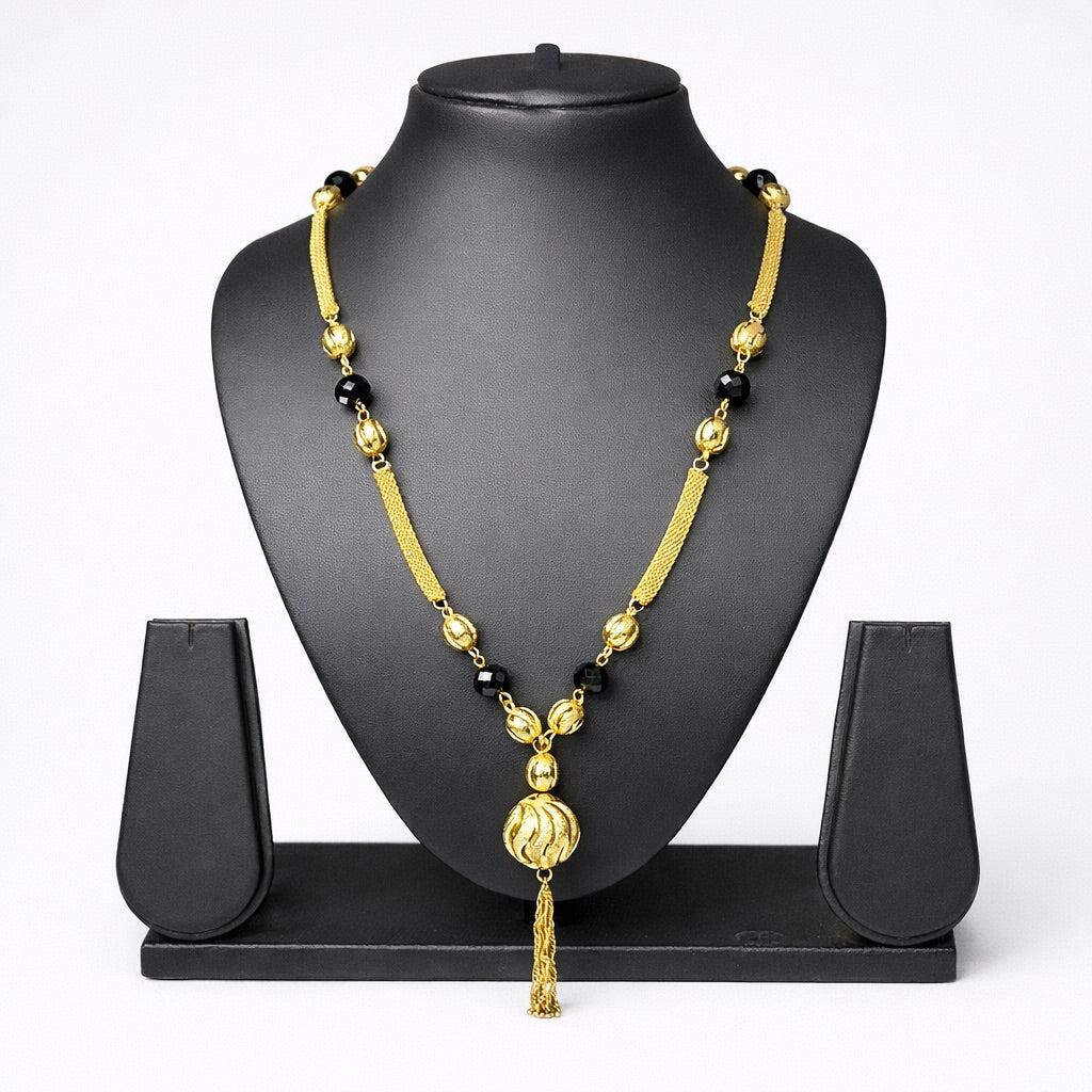 Naïra - Collier Long Doré & Perlé
