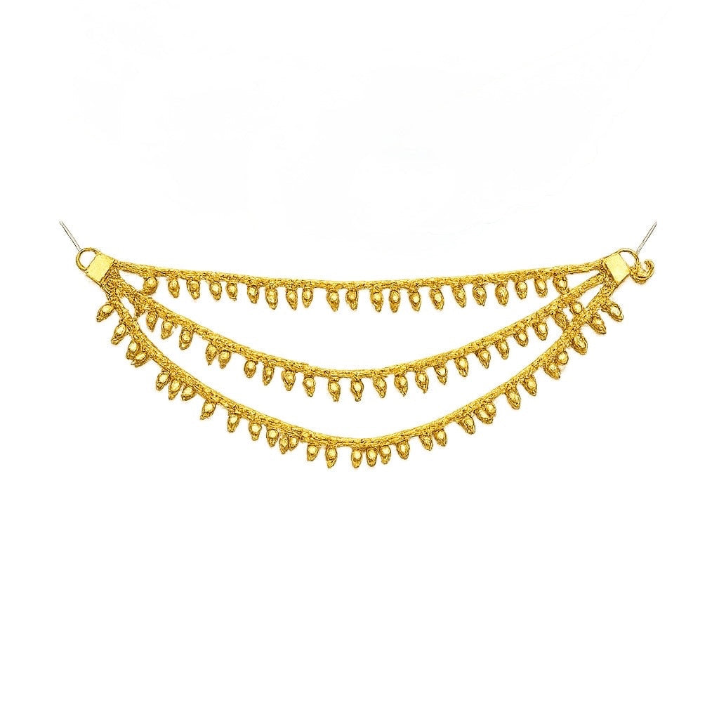 Arvani - Bijou d’oreille à chaînes drapées dorées