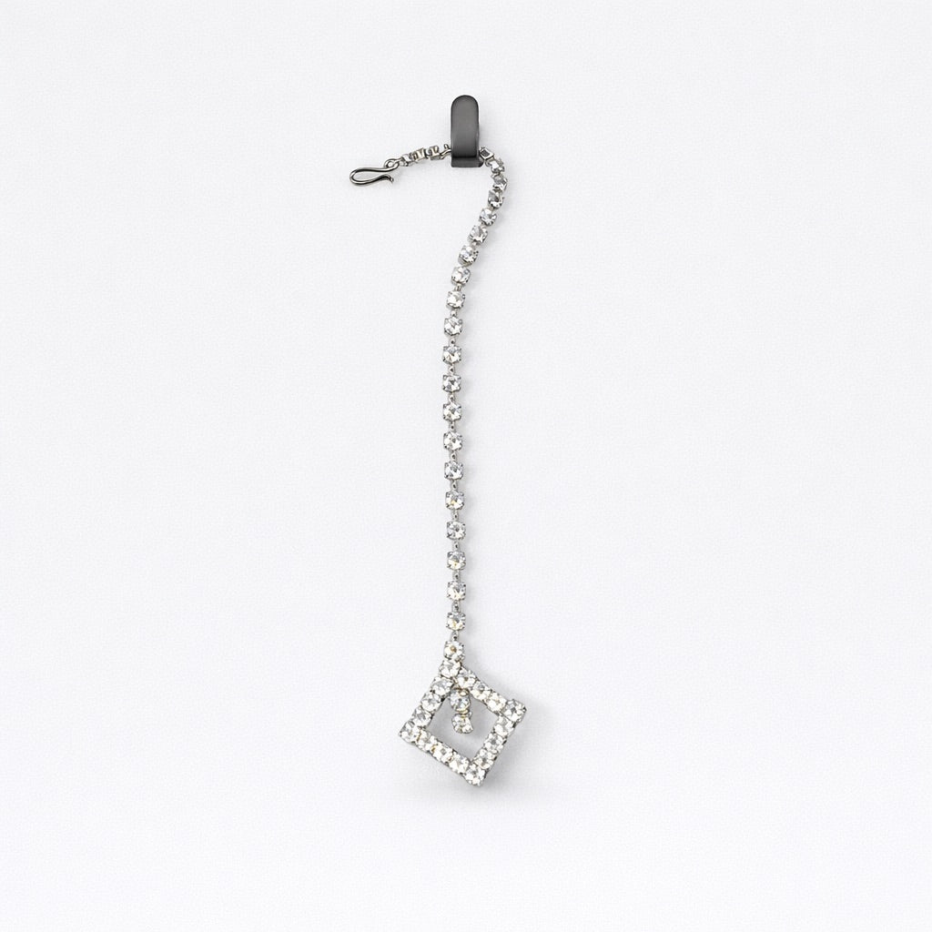 Bijou de Tête Argenté aux Pierres Blanches