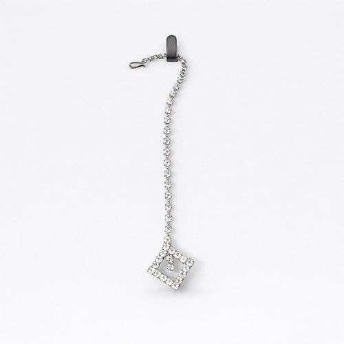 Bijou de Tête Argenté aux Pierres Blanches