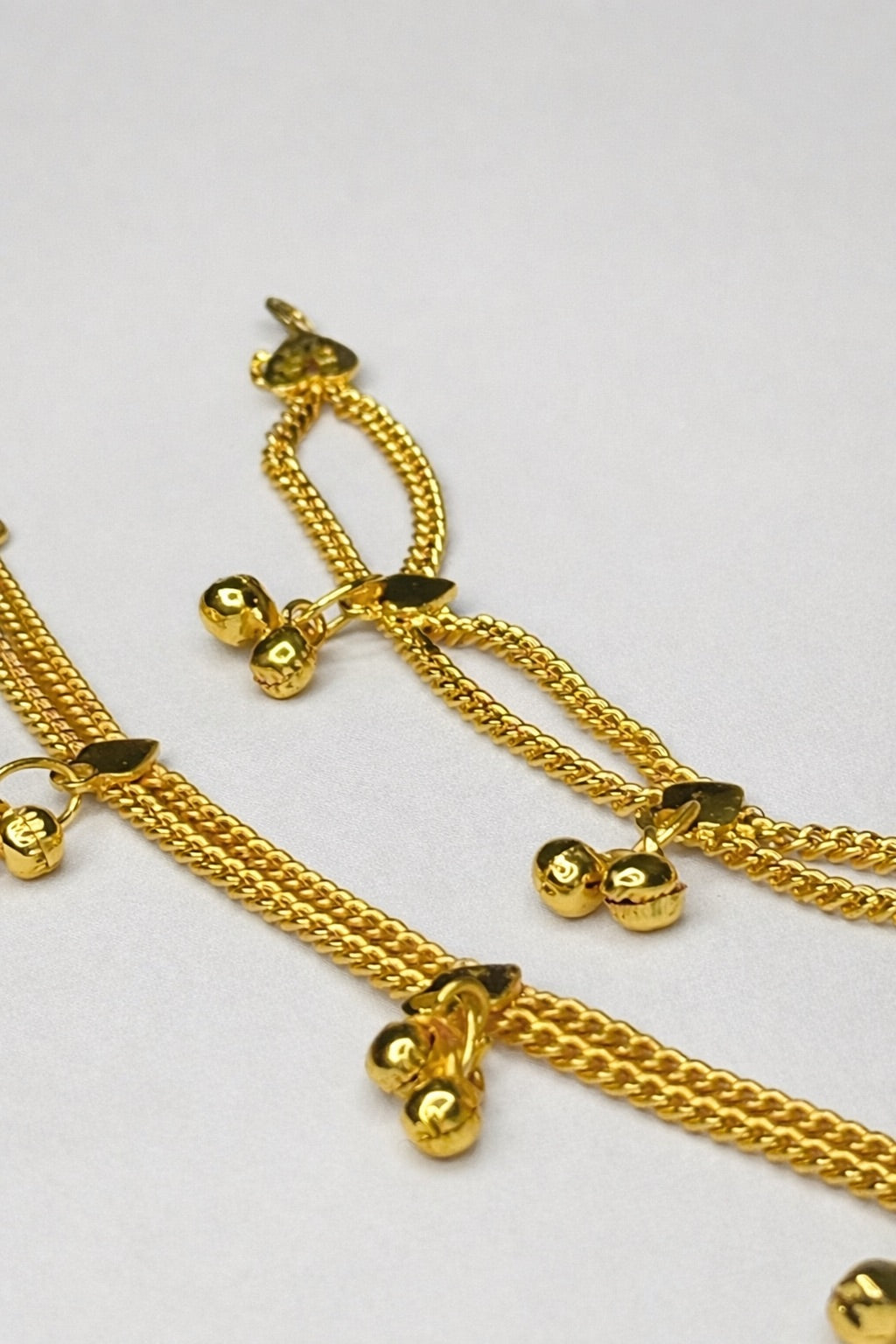 Bracelet de Cheville Plaqué Or Multi-Chaînes – Lot de 2