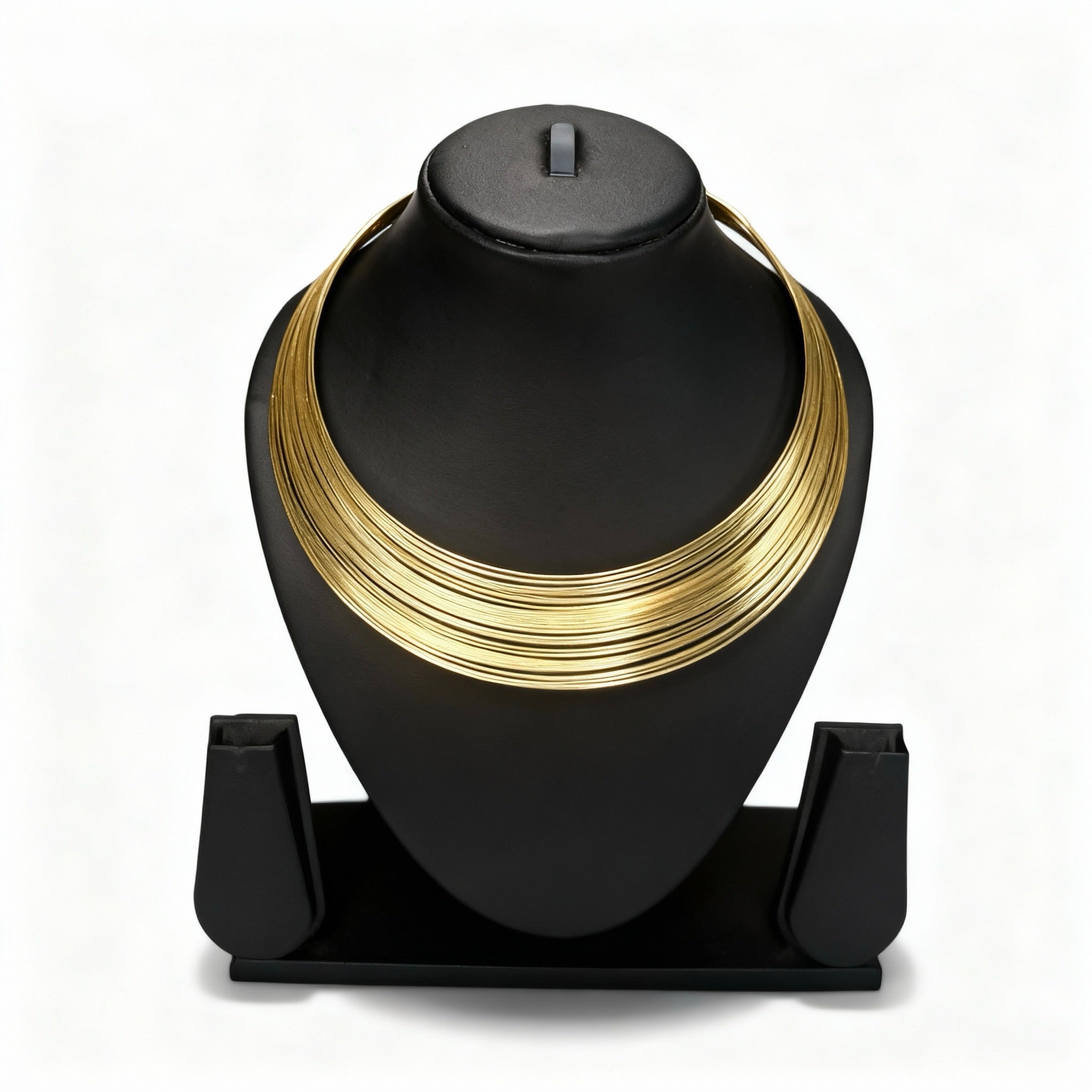 Parure 3 Pièces Collier, Bracelet et Boucles d’Oreilles Design Moderne Élégant – Doré ou Argenté