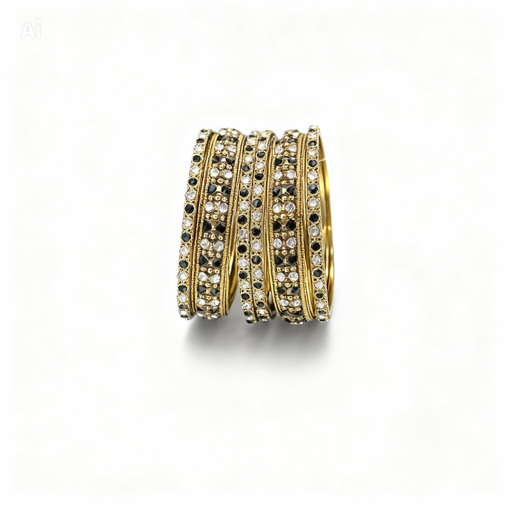 Lot de Bracelets Plaqué Or avec Strass